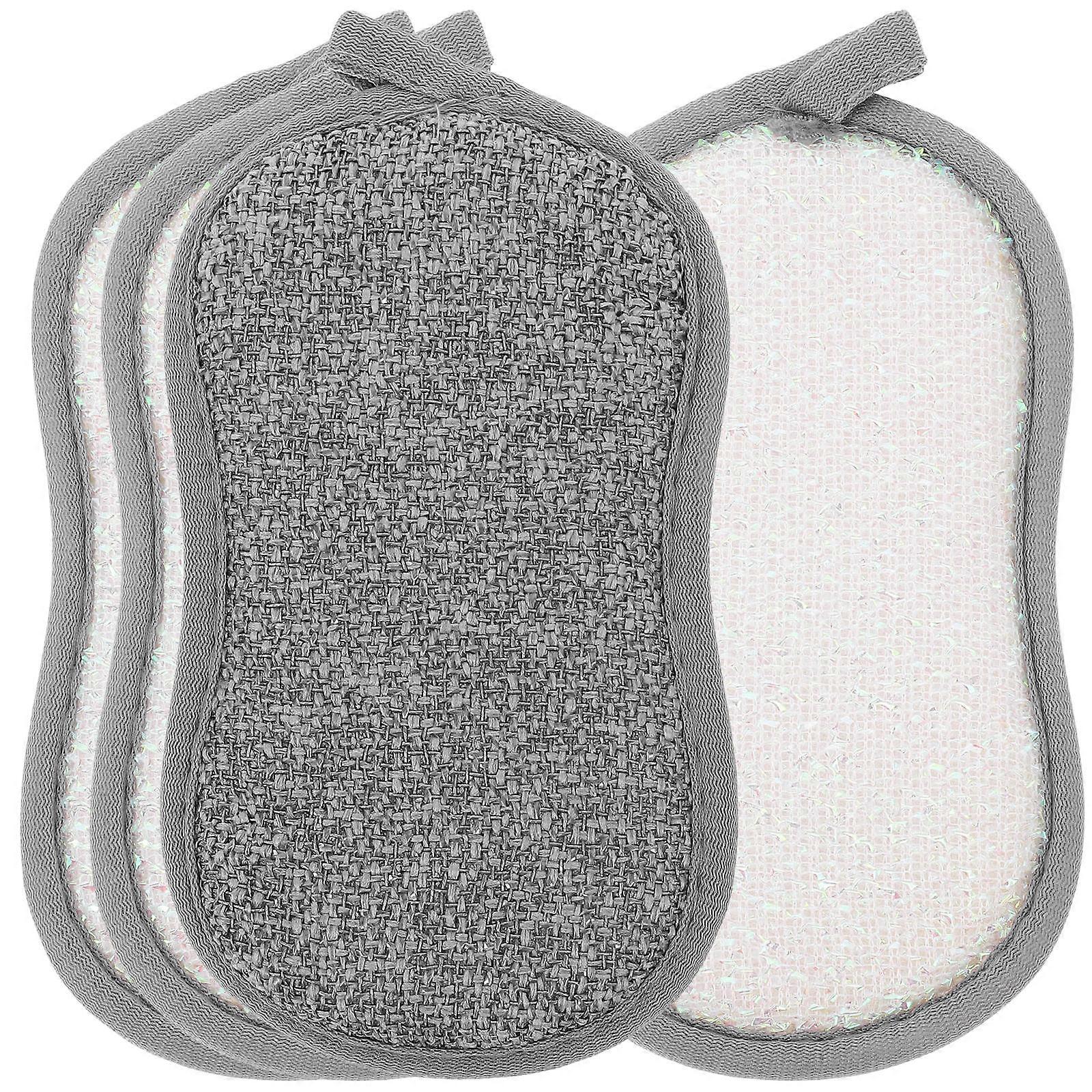 18 Pcs Multi-Function Cleaning Sponges For Home Appliances Kitchenware Rectangular Shape Efficient Stain Removal Grey Color