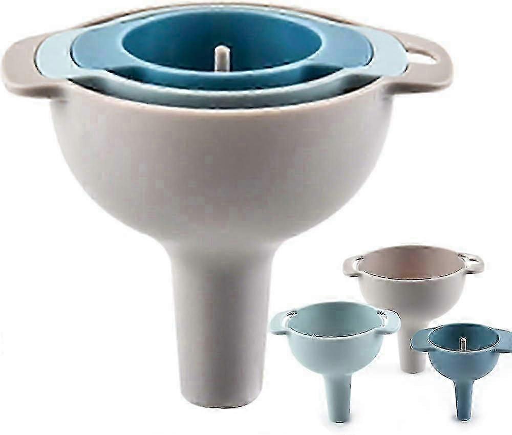 ChaojunUK Direct Funnel Kitchen 4-in-1 multifunctional funnel set 3-piece funnel with handle and removable filter