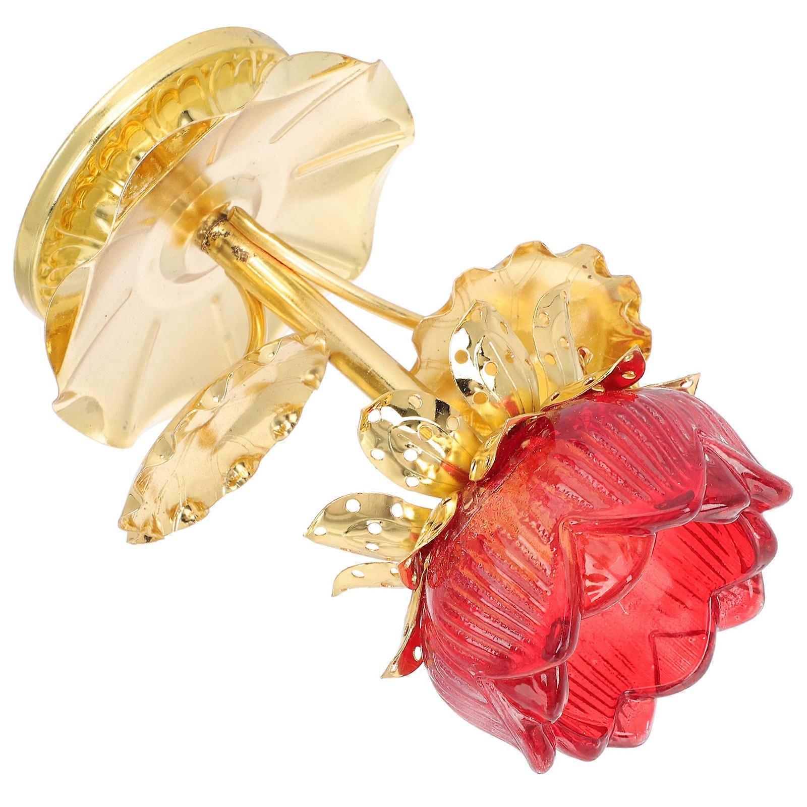 Creative Lotus Shaped Candleholder Buddhism Style For Office Use 12X9.5CM Decoration 1Pack