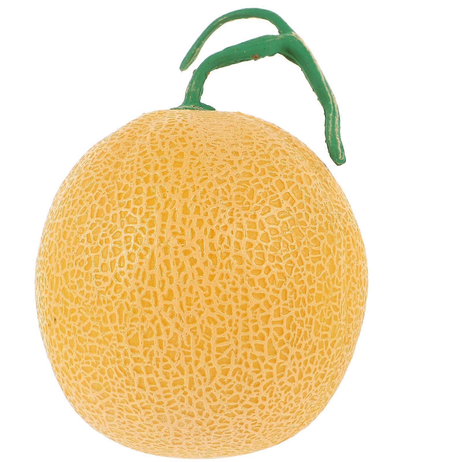 Lifelike Artificial Cantaloupe for Decor with 4Pcs Simulation Fruit