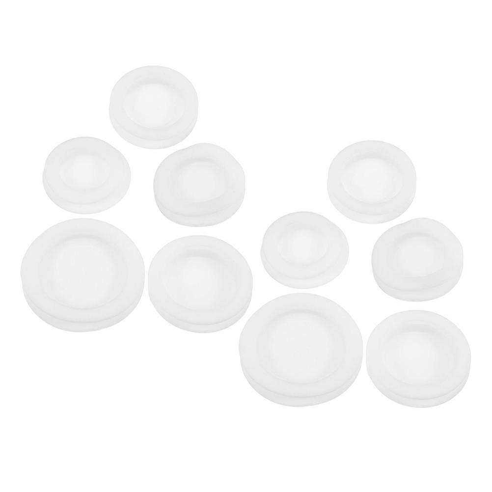 Rubber Piggy Bank Plug Stoppers For Saving Box Container Use In White Size 5.00X5.00X0.60CM With Sealing Function 40 Pcs