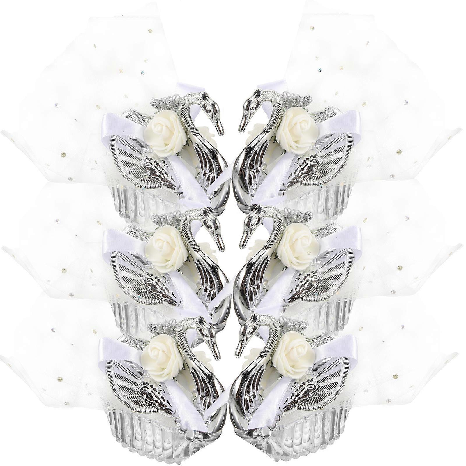 Wedding Candy Boxes Swan Shape Candy Boxes for Home Usage 30Pcs
