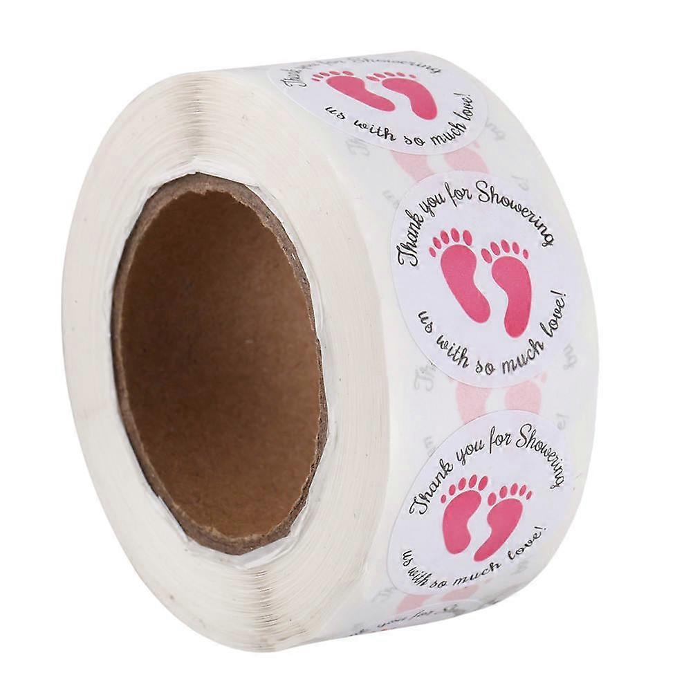 Newborn Stickers Baby Label Stickers for Baby Shower 3Pcs Pink Adhesive