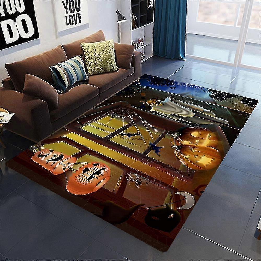 ハロウィーンの楽しいリビングルーム、寝室のフロアマット、バスルームのフロアマット、リビングルームの敷物、キッチンの装飾、長い廊下のリビングルームの敷物