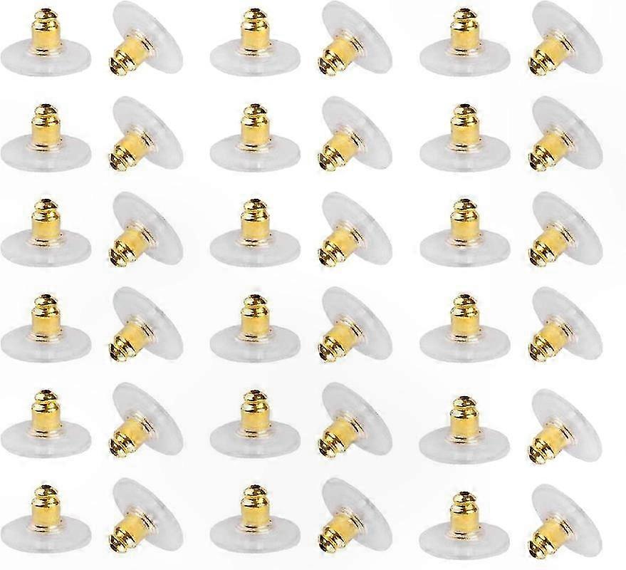 200pcs Hypoallergenic Gold Plated Earring Backs for Pierced Ears, Replacement Stoppers