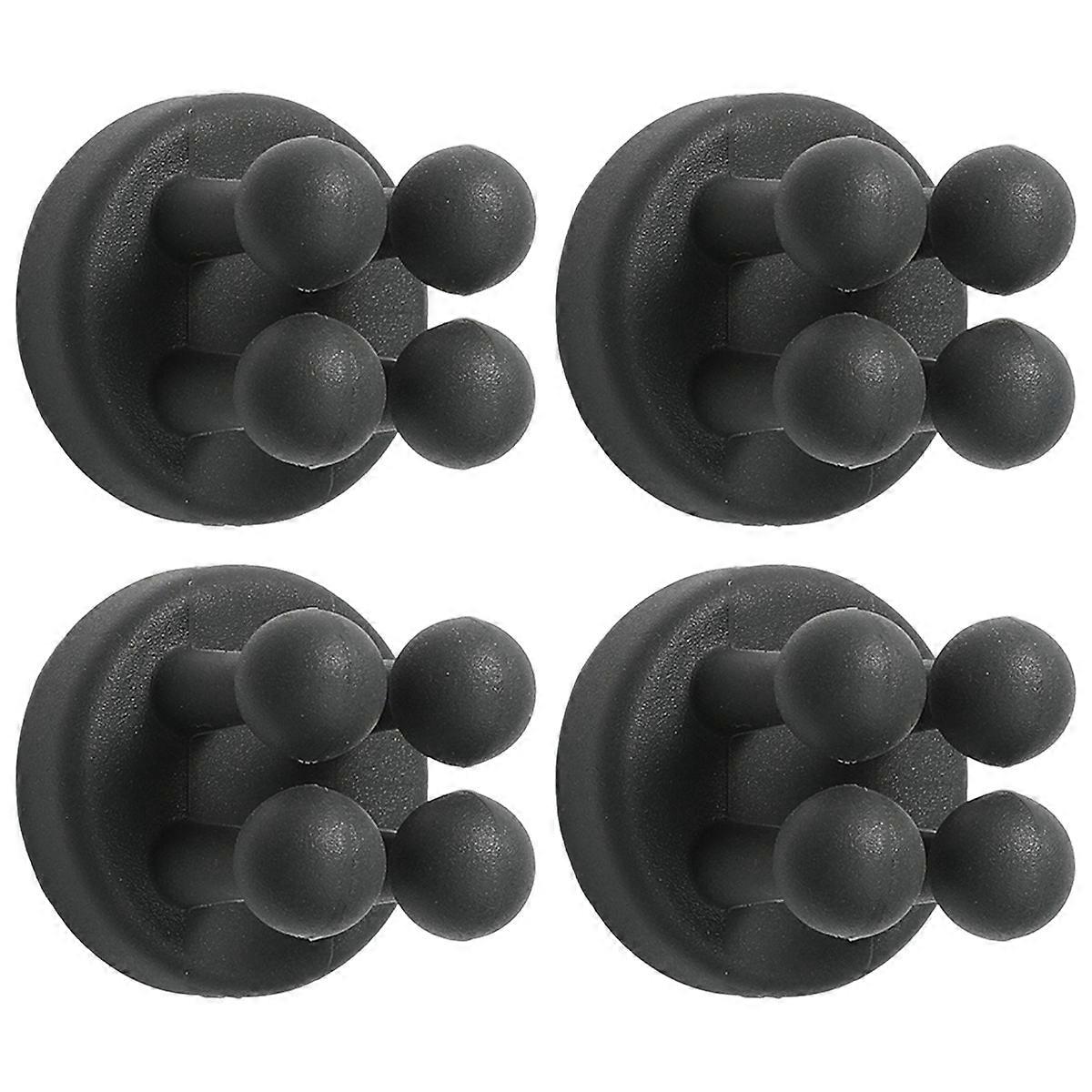 4Pcs Silicone Toothbrush Holders - Multi-Function Self Adhesive Wall Mounted Hooks for Hanging Ke B