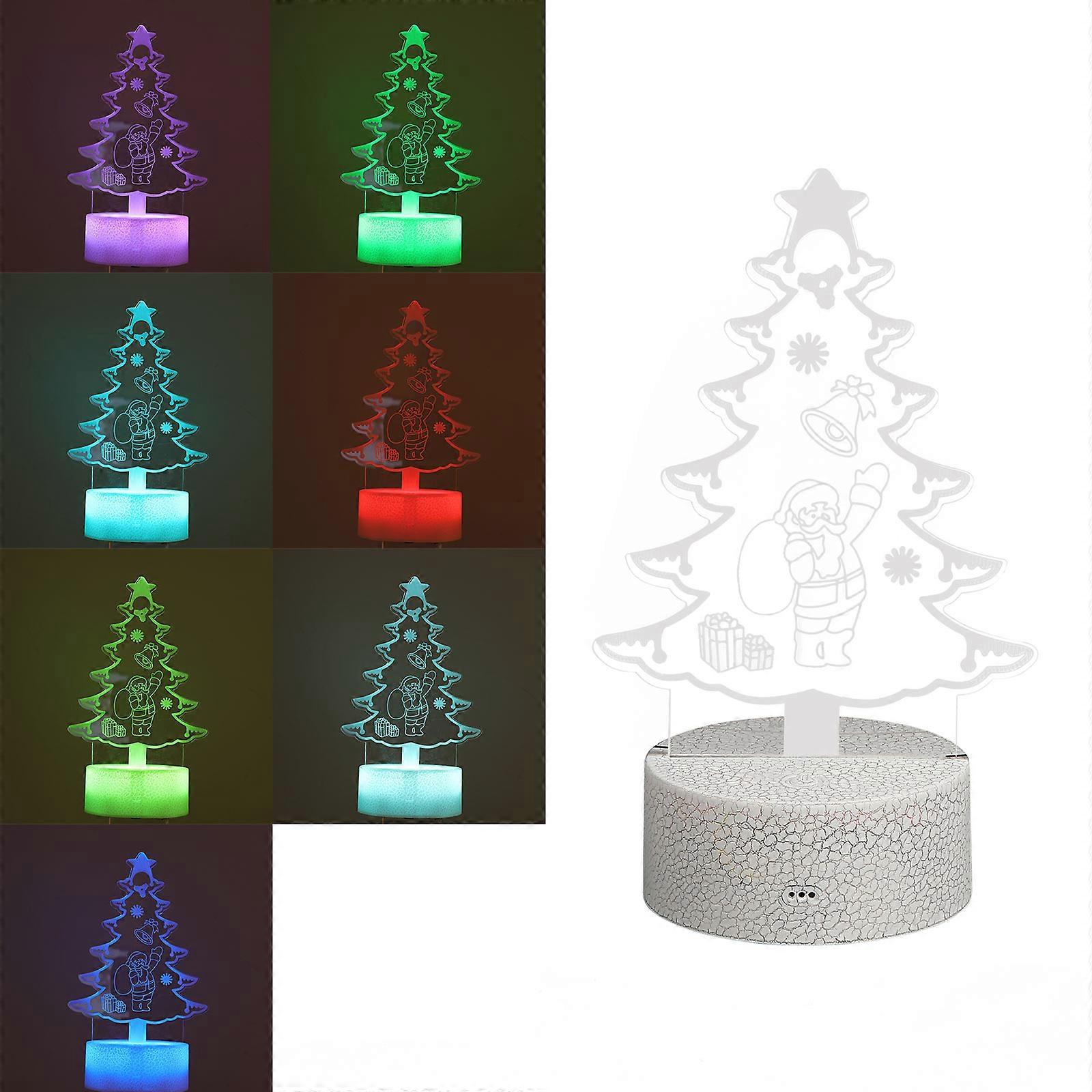 Assorted Color Christmas Bedside Light LED Lamp for Decoration 2Pcs