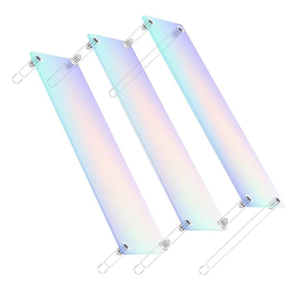 Multi Acrylic Display Stand for Figures Storage 2Pcs 3 Tier Riser Shelf