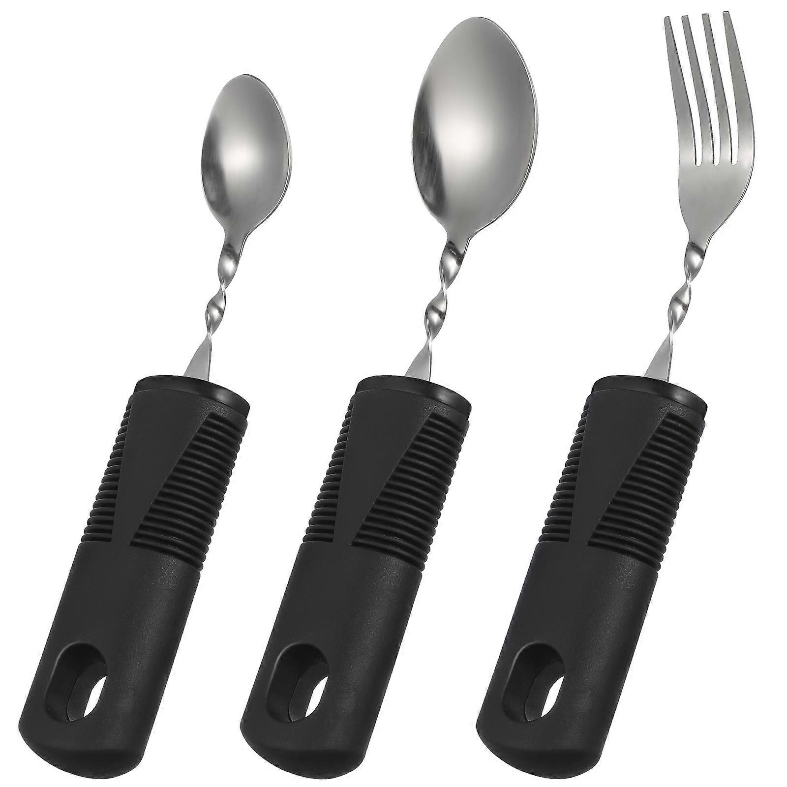 Utensils for Elderly Adaptive Cutlery 30Pcs Portable Spoon and Fork