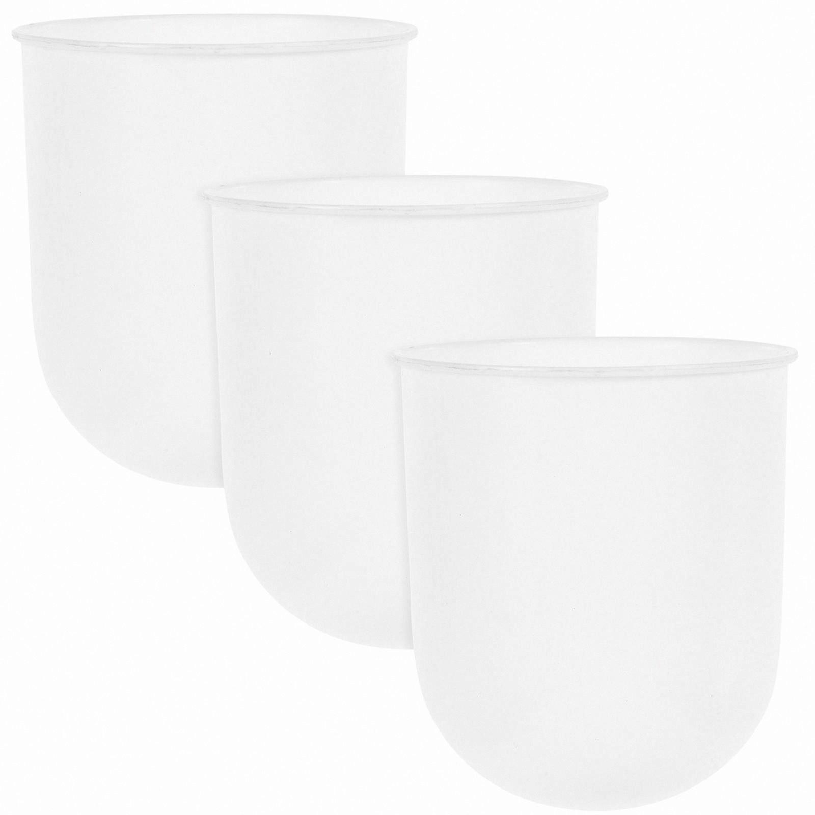 3-Pack Bathroom Cleaning Brushes with Plastic Holders for Household Use