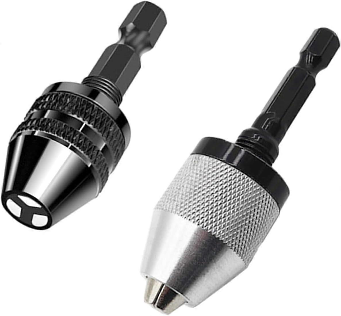 2Pcs Electric Chuck - Hex Chuck Adapter, Quick Change Bit Holder