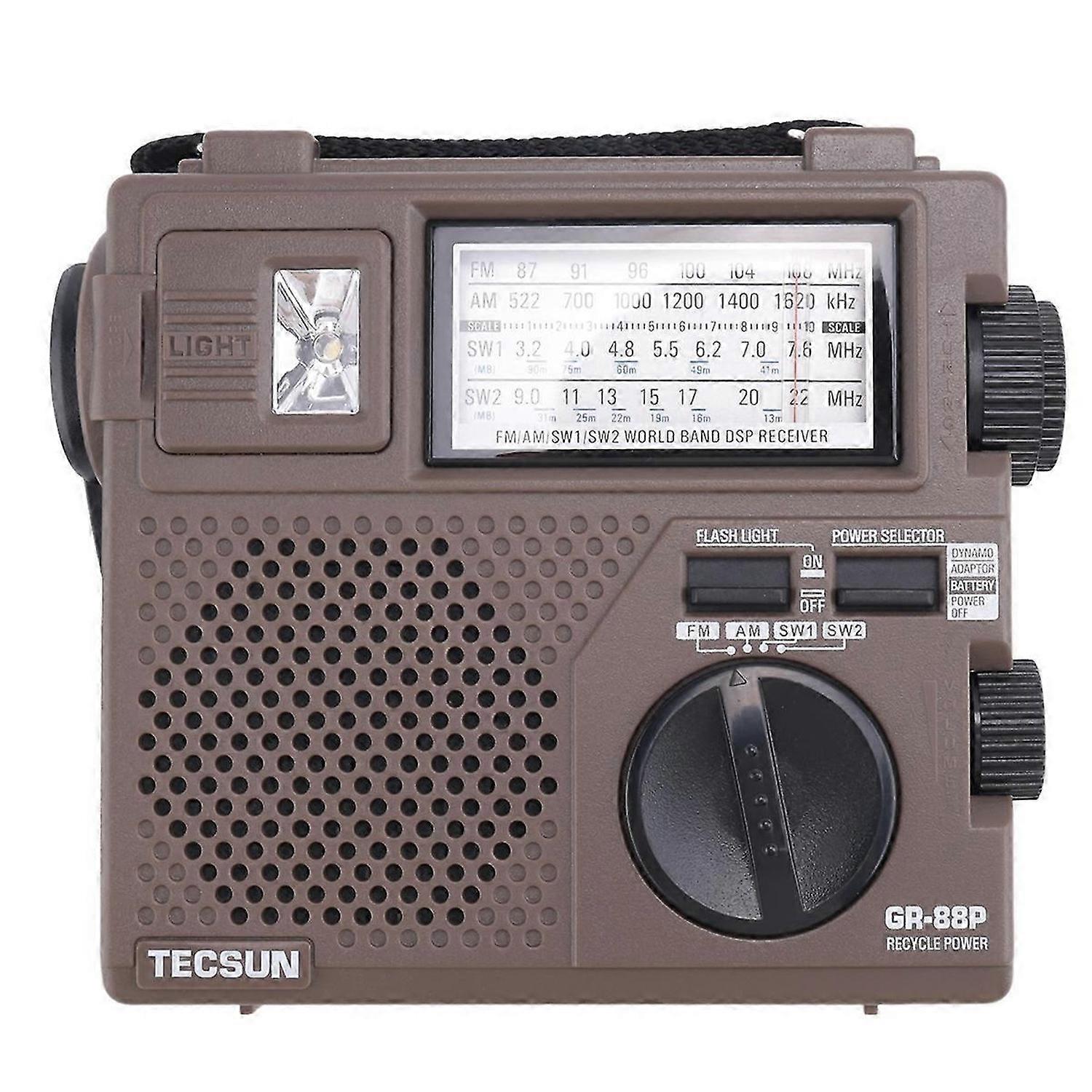 TECSUN GR-88P Digital Radio Receiver Emergency Light Radio Dynamo Radio with Built-in Speaker Manual