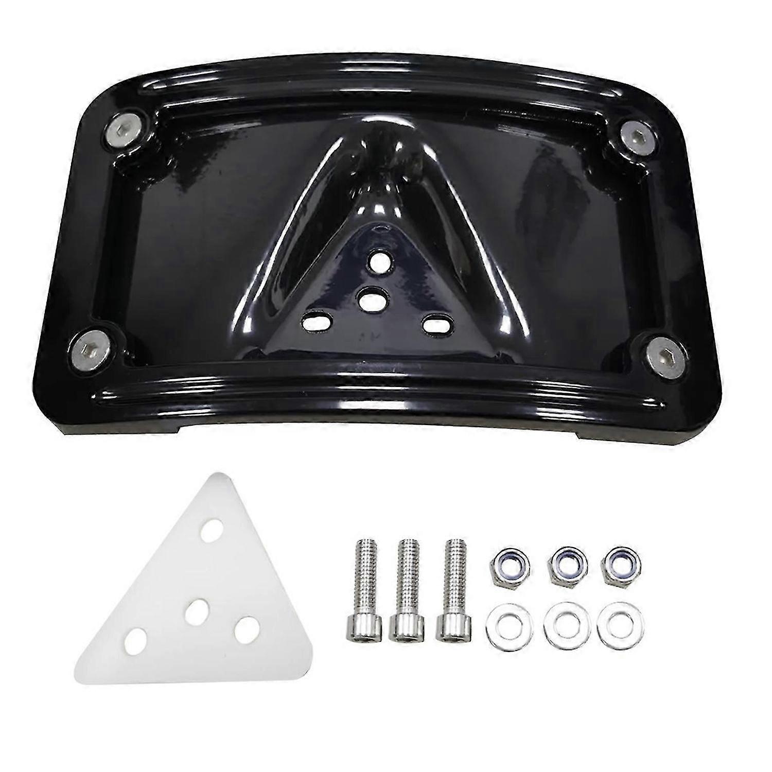 Black Curved Laydown License Plate Bracket for Harley Fat Bob Super Glide Dyna