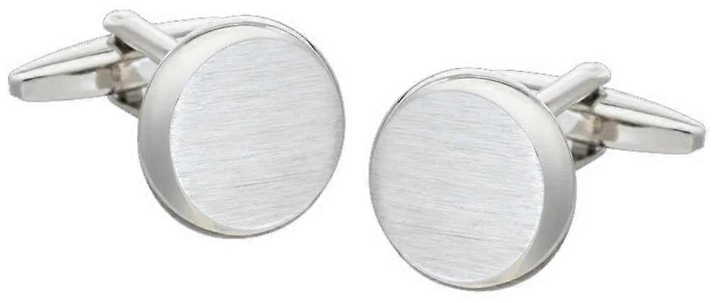 David Van Hagen O Shaped Cufflinks - Silver