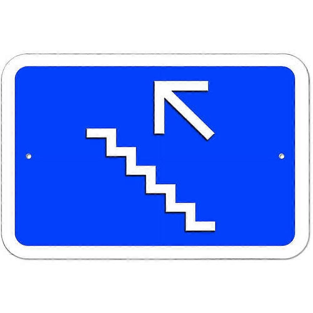 Vänsterpilskylt på övervåningen