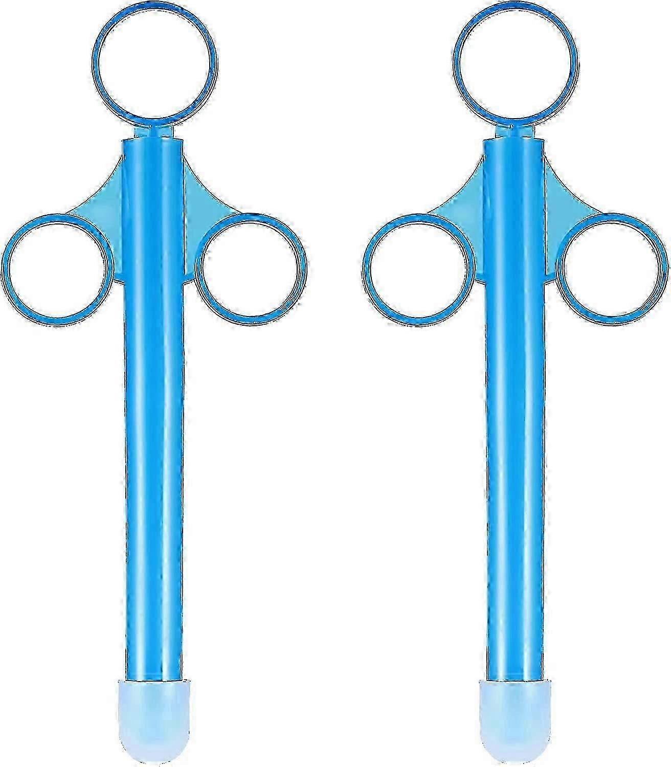Lubricant Launcher, Lubricant Applicator With Smooth Round Tip, Reusable (2-pack, Blue)