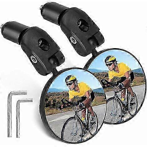 Bike Mirror,Bike Rearview Mirror 360 Adjustable Convex Mirror2Pcs Bike Rear View Mirrors Adjustable Rotatable Handlebar 25-26s
