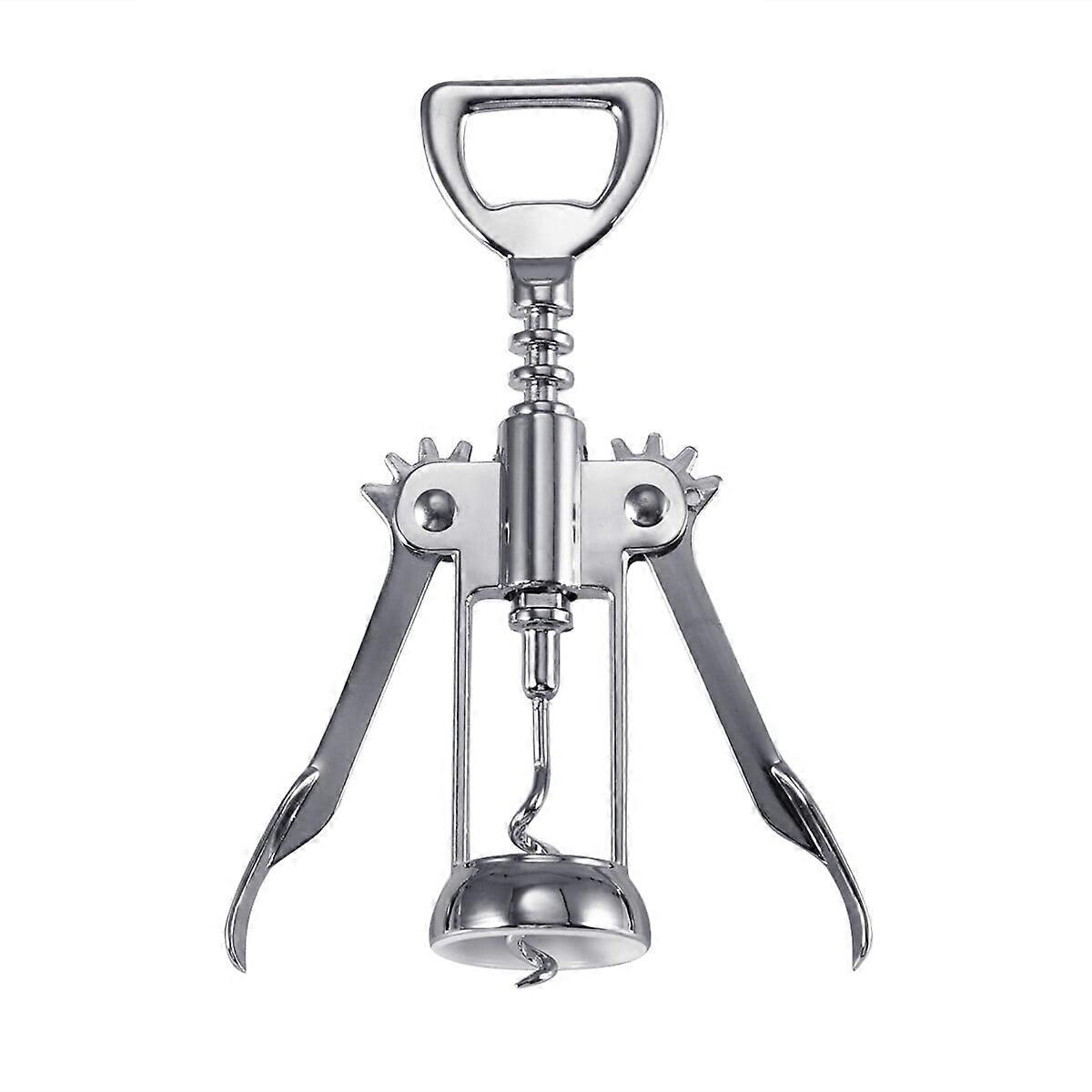 Mizh Plated Winged Wine Bottle Opener Corkscrew Opener (Silver)