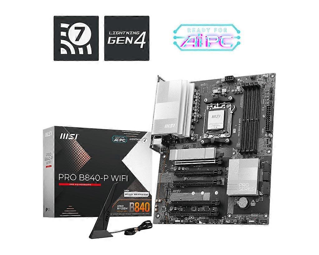 Msi Pro B840-p Wifi Motherboard Amd B840 Socket Am5 Atx