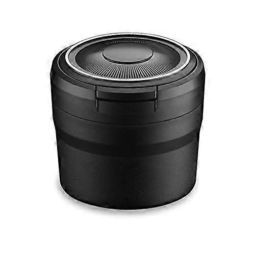 Portable Ash Cup With LED Light For Car Cup Holder Black