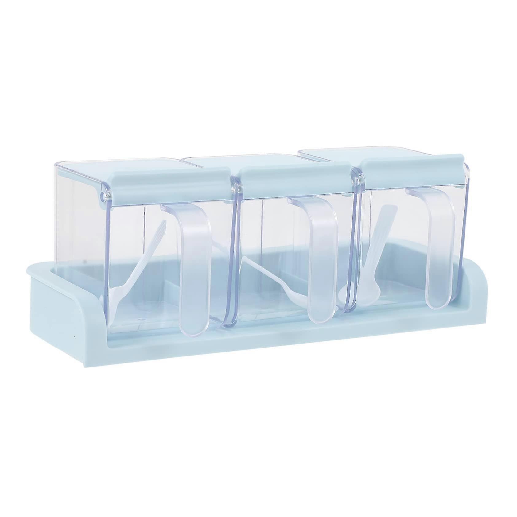 Square Shape Seasoning Storage Container For Spices And Condiments, 1Set Kitchen Organizer For Home Cooking And Picnics