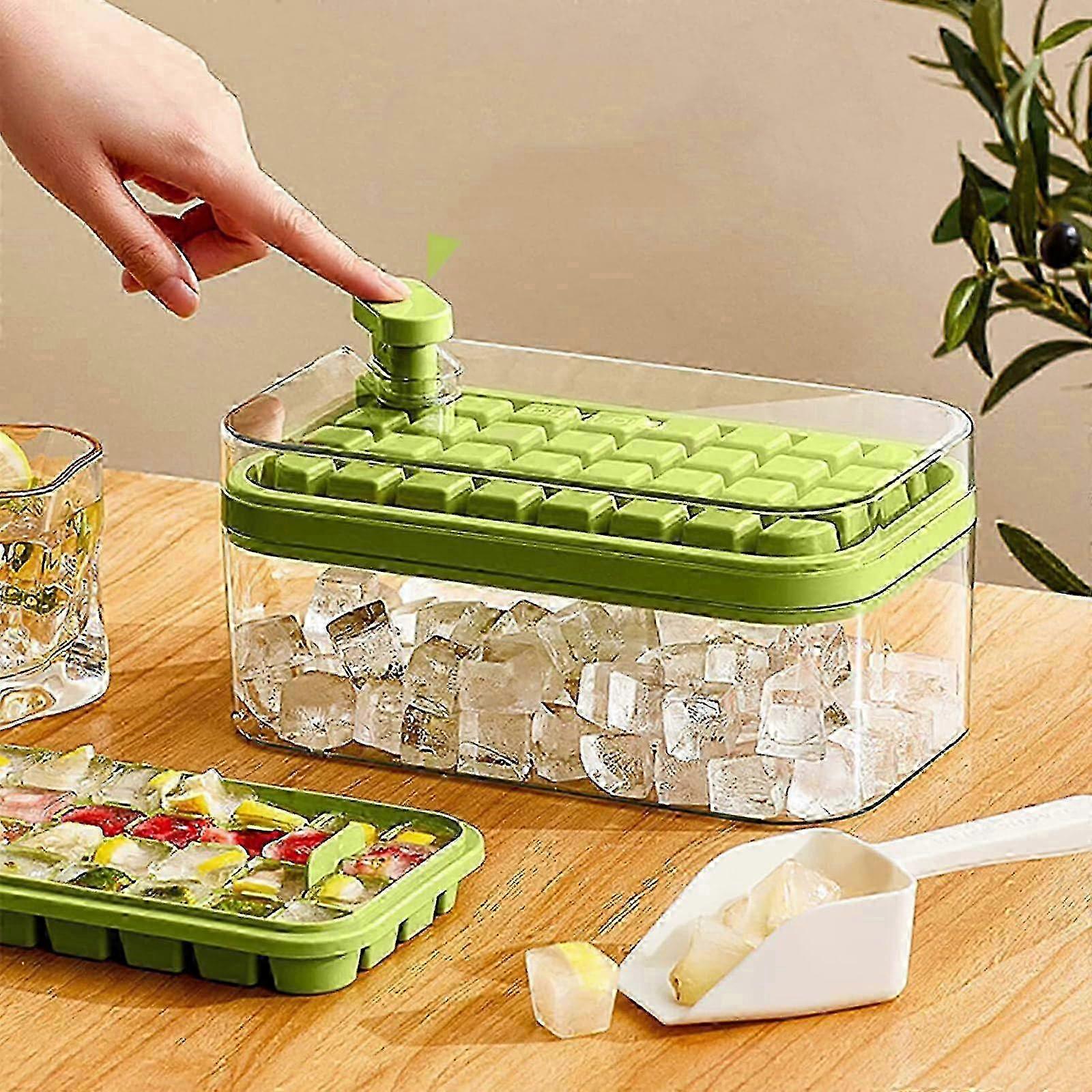 Cover, Garbage Box, Ice Cube Tray & 64 Molds for Ice Cubes - 2 Trays Included