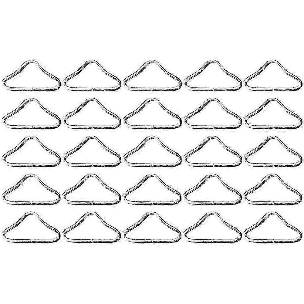 30pcs Trampoline Triangle Buckles - Metal Ring Connectors for Webbing Clasps  Series