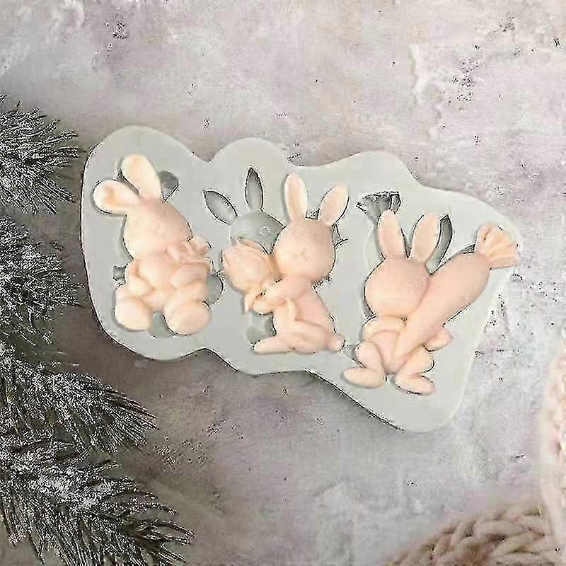 Easter Eggs Rabbit Silicone Mold Diy Chocolate Cake Baking Tool Cake Mold