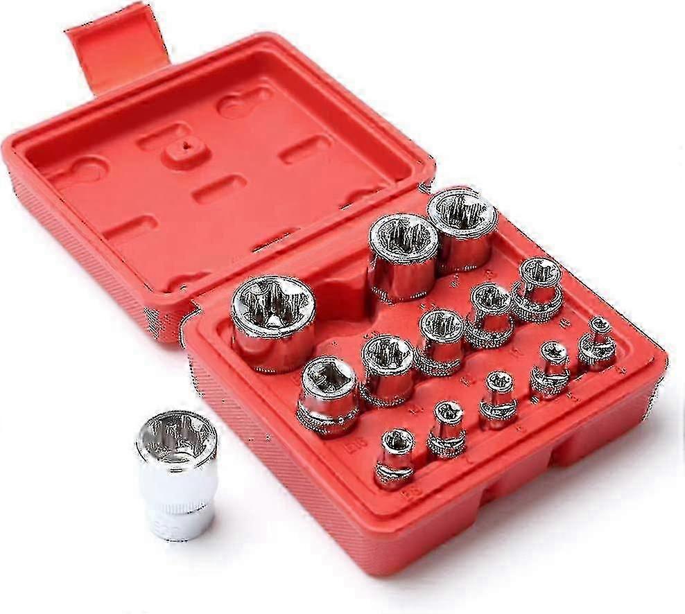 Set Of 14 Star Shaped Torx Socket Set Ei Type Ratchet Set I Socket Set Profile E (external Torx) E4 - E24_Gift Of G