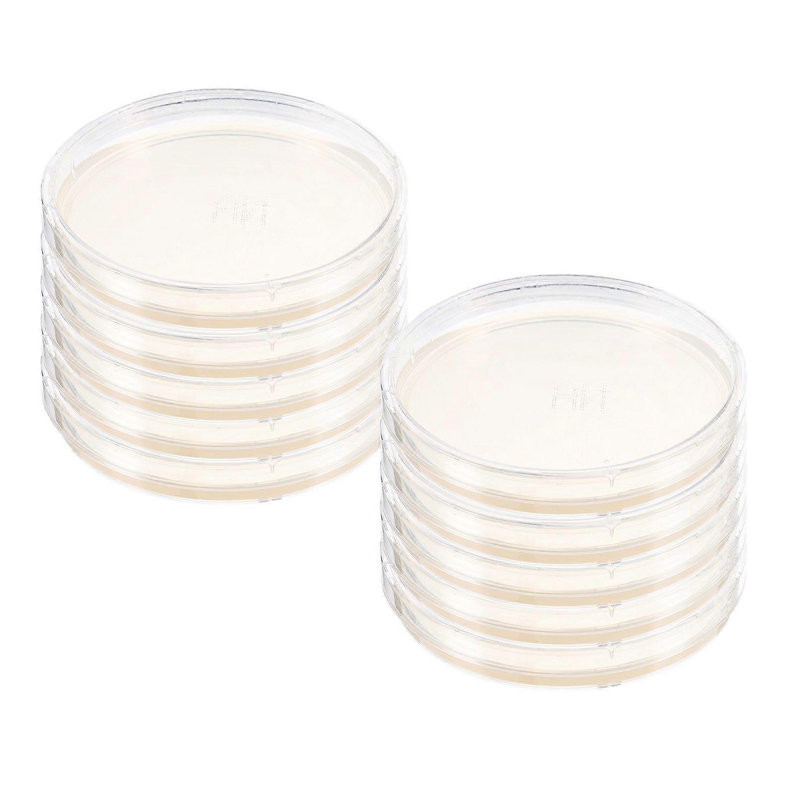 10pcs Agar Plates Portable Agar Petri Dishes Science Projects Prepoured Agar Plates for Laboratory