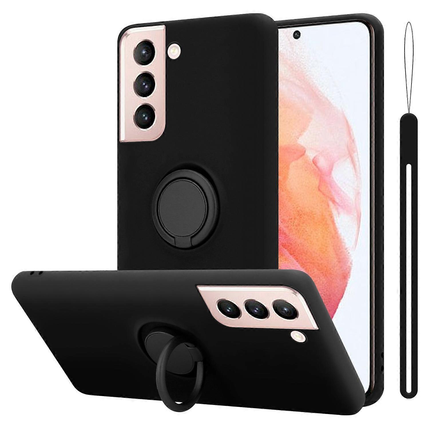 Samsung Galaxy S22 Protective Case TPU Case - Liquid Design with Ring