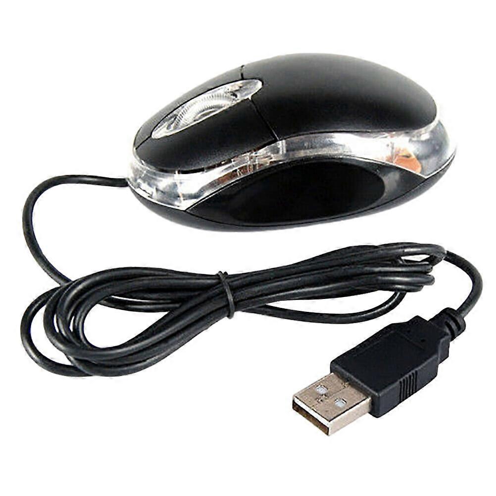 1Pc Optical USB Wired Mouse Professional Office Computer Mice for PC Desktop Laptop (Black)