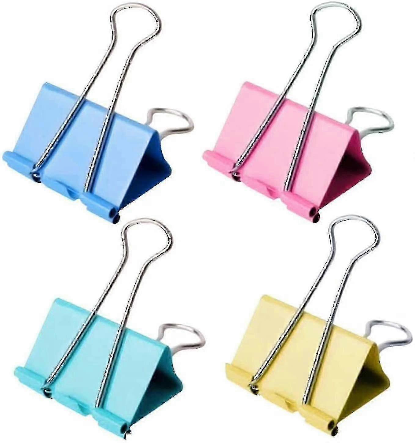20 Pcs Colorful Extra Large Binder Clips For Office(random Color)