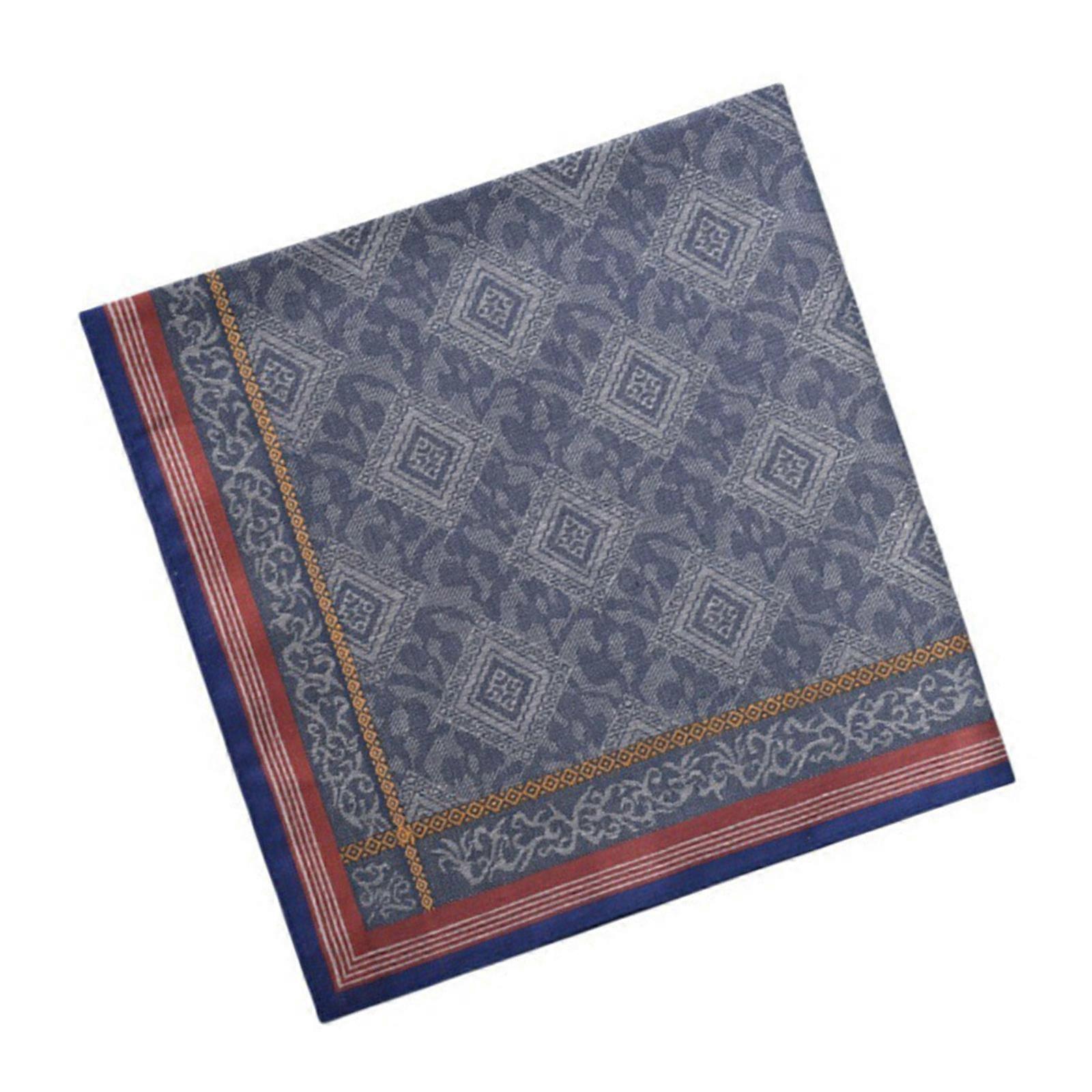 Multipurpose Cotton Handkerchief For Men Jacquard Weave Pattern Gentle Face Towel Pocket Square Daily Use Essential  Purple