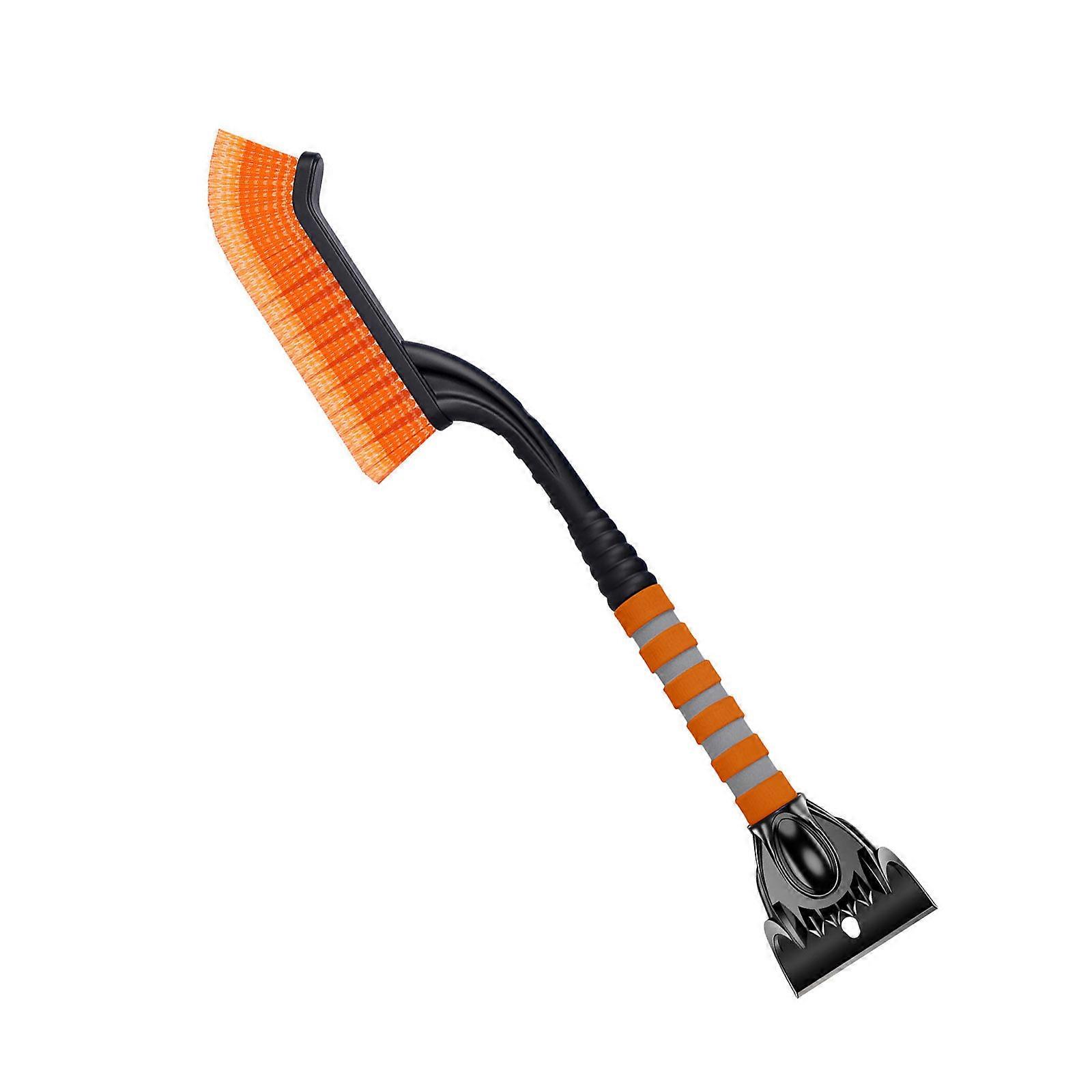 Detachable Multifunctional Snow Shovel Ice Scraper And Broom ABS Design For Winter Use  Orange