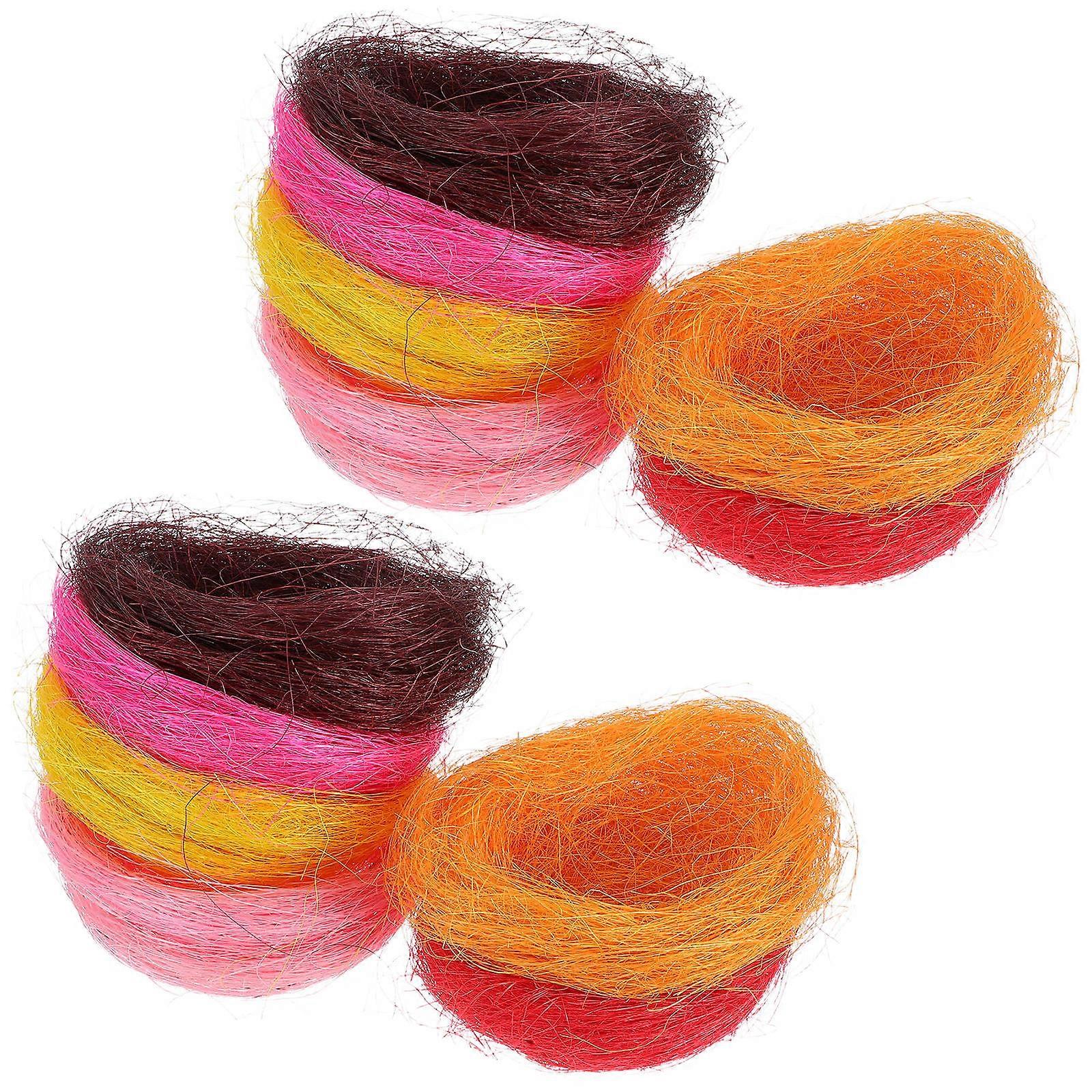 Artificial Bird Nest Craft Dish for Home Decor 12Pcs Multi