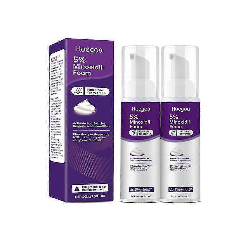 קצף צמיחת שיער 5% לנשים 25-26, סרום לטיפול בצמיחת שיער מחדש, סרום צמיחת שיער מתאים לשיער דליל וקו שיער נסיגה 100 מ"ל