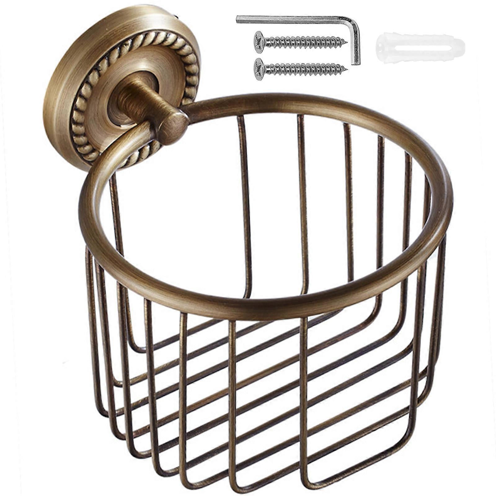 Wall Mounted Toilet Paper Dispenser Traditional Appearance Tissue Holders Simple Tool Without Assembly Bathroom Accessory Multicolor