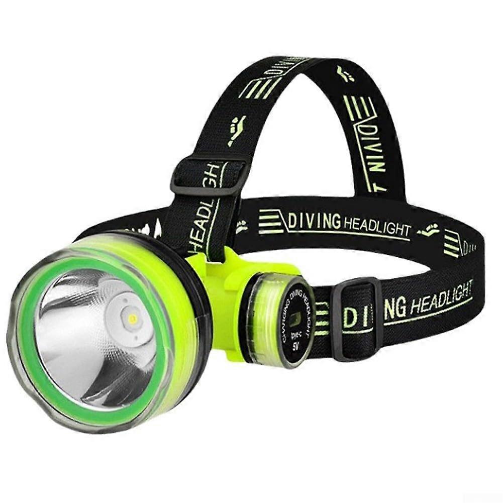 Waterproof Diving Headlamp 500M with 5000mAh Battery, TypeC Fast Charge and Detachable Bracket for Underwater Exploration