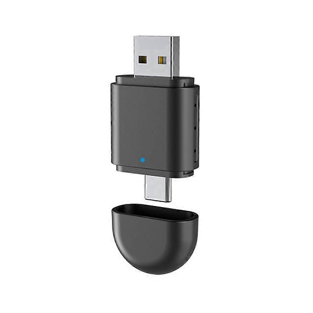 2-in-1 Smart AI Box Wireless CarPlay Adapter & Android Auto Wireless Adapter Support Wired to Wireless USB & Type-C