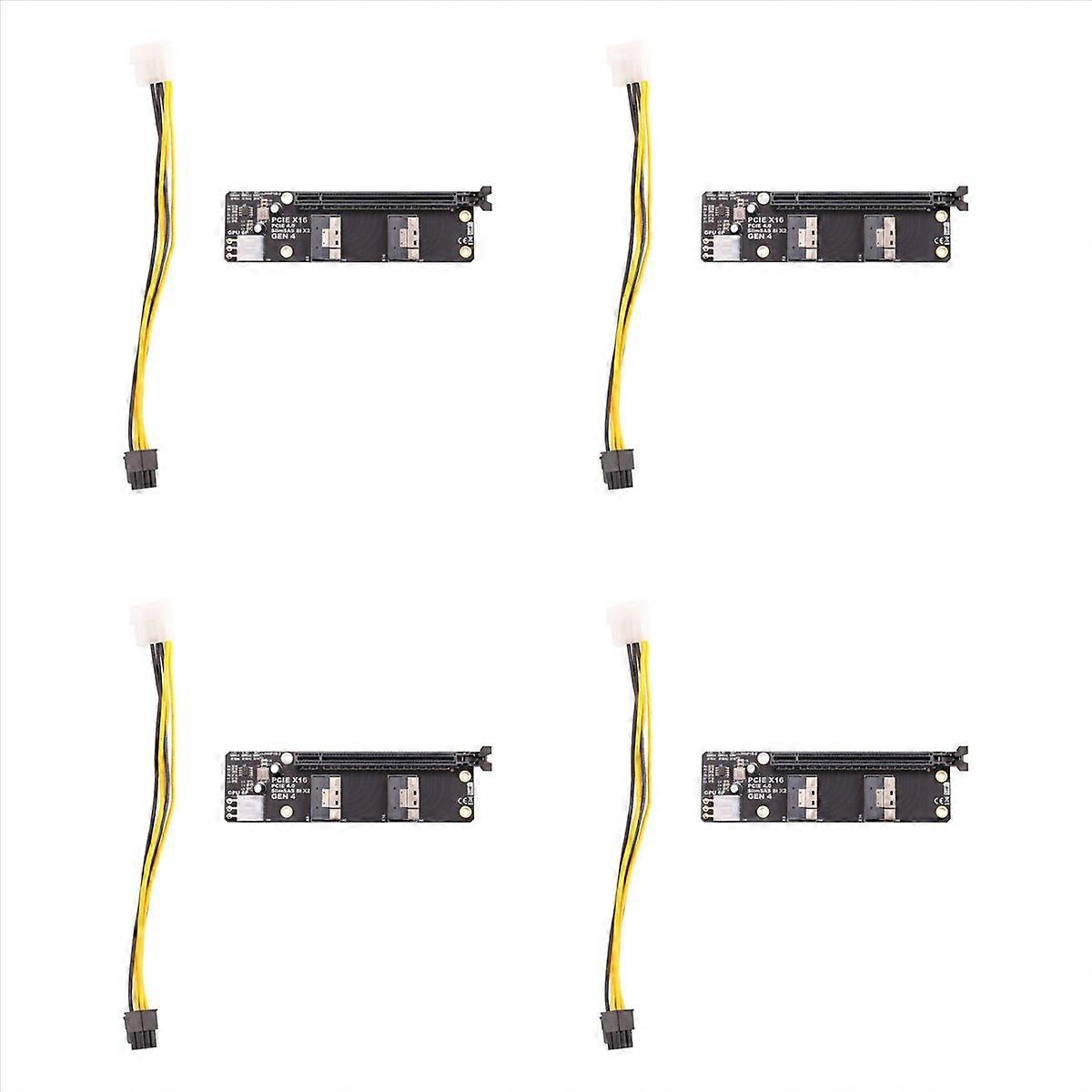 4X Gen4 2 porty SlimSAS 8I Doska adaptéra X2 na PCIE 4.0 X16 pre sieťovú kartu Grafika Video Auto