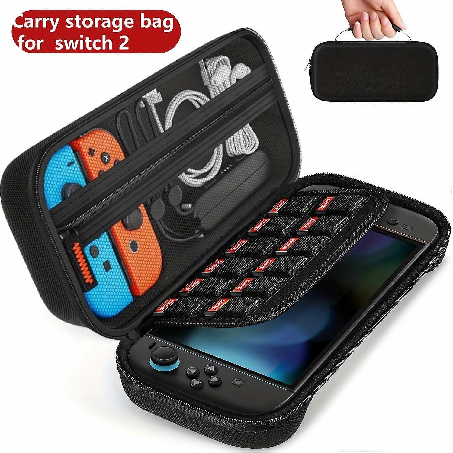 Carrying Case for Switch 2 Model(2025), Portable Carrying Travel Game Bag for Switch 2 Accessories Holds 12 Game Cartridge