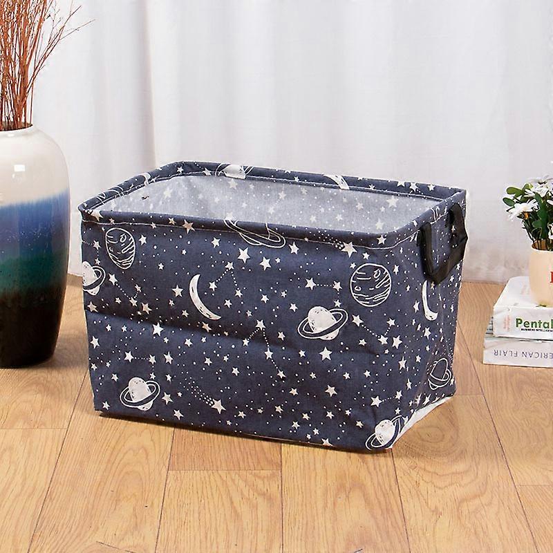 1pc Contemporary Rectangular Storage Basket with Handles - Paw Print & Bone Pattern Design, Durable Polyester Organizer Bin