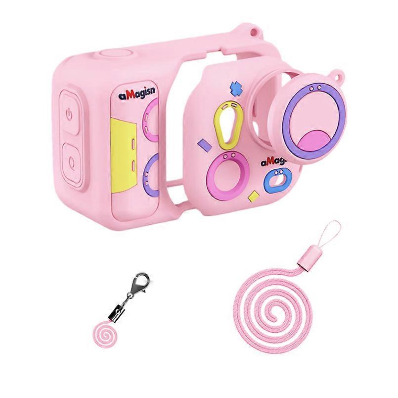 Colorful Silicone Protective Case for Insta360 Go Ultra Action Cameras Accessories (1 PCS Pink)