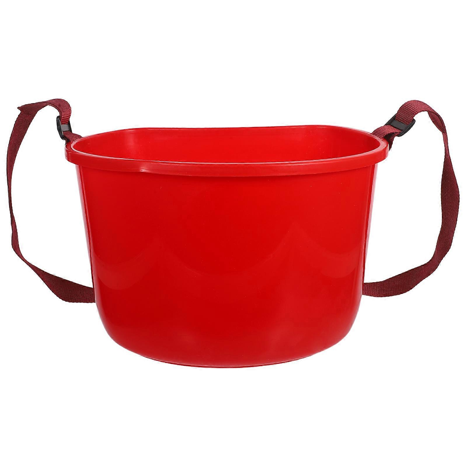 Portable Fruit Picking Bucket for Harvesting Lightweight Durable Red Garden Tool