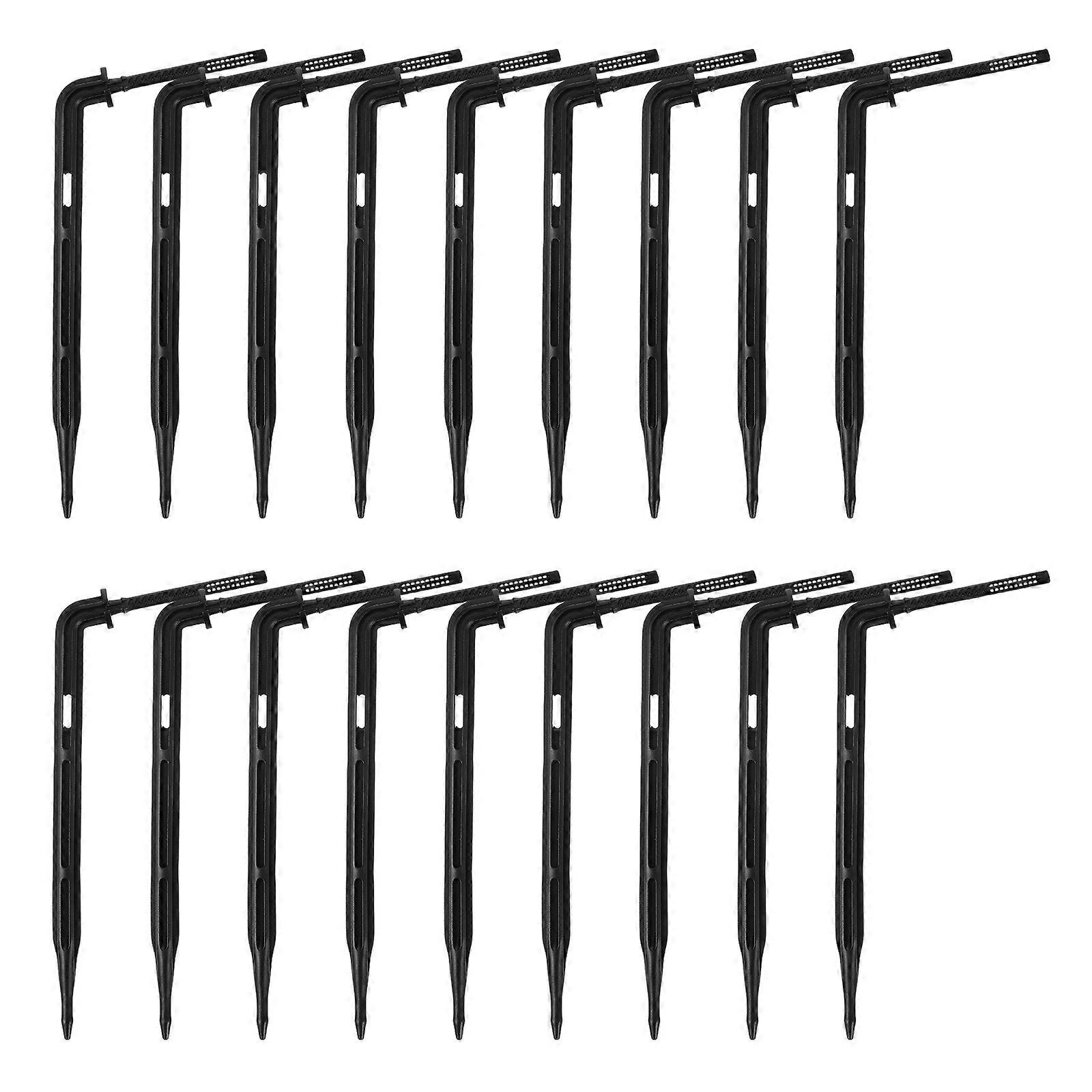 Agricultural Irrigation Tool for Precise Watering 100Pcs Black Drip Stakes