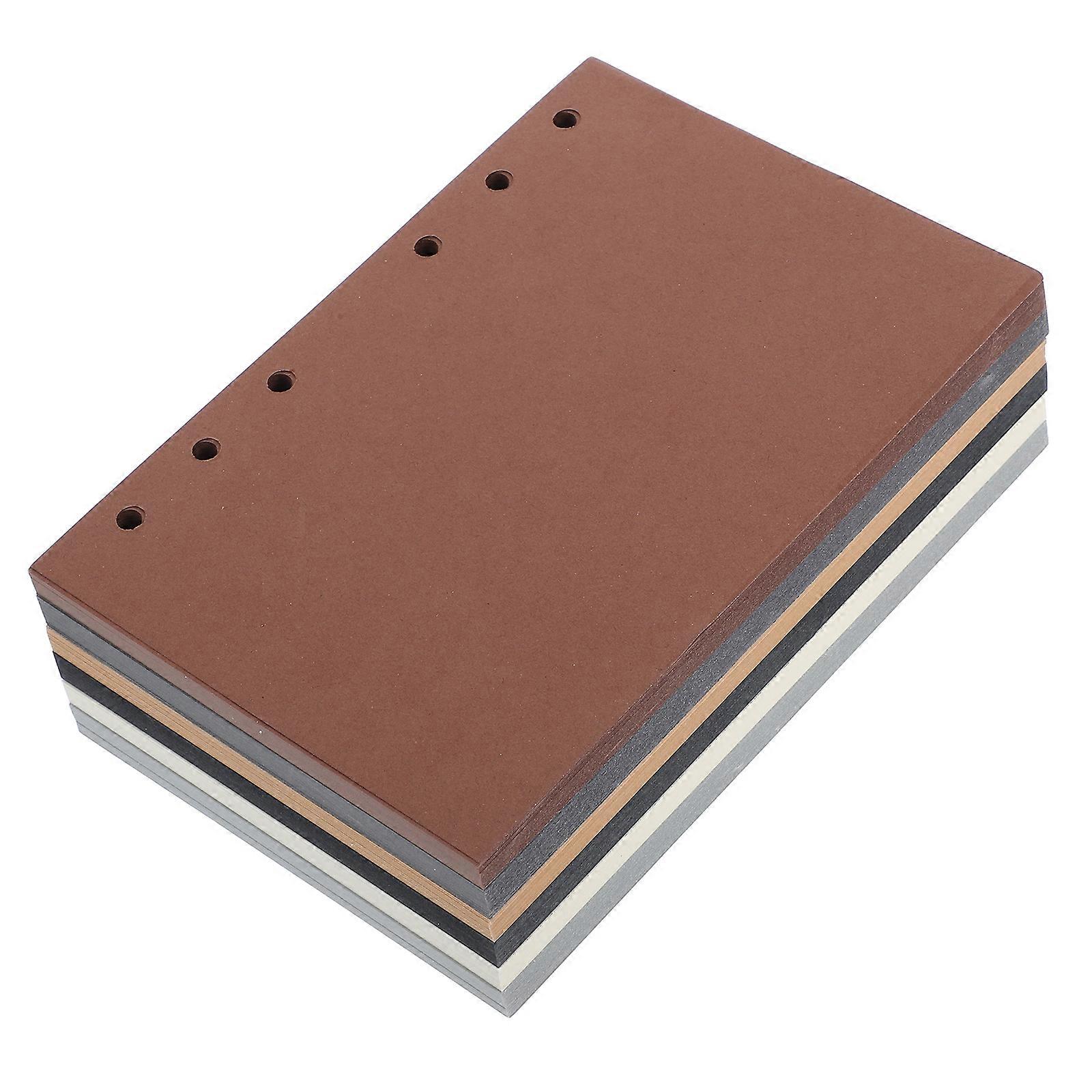 300 Sheets Binder Refills Unlined Kraft Paper Replacement Pages Assorted Color for 6Ring Binders