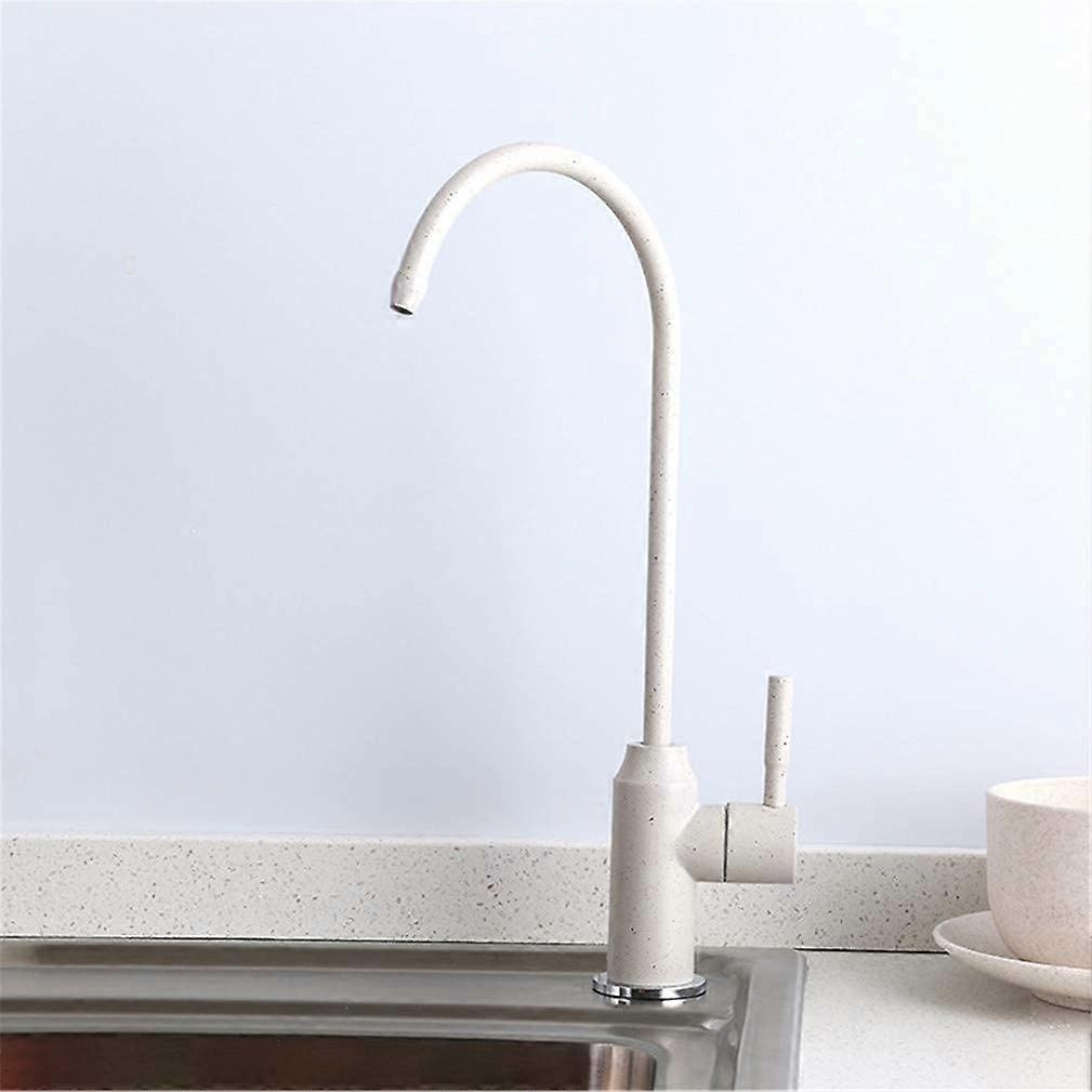 Kitchen Faucet with Filter, 360° Swivel Drinking Water Tap, Single Handle Deck Mounted Beige