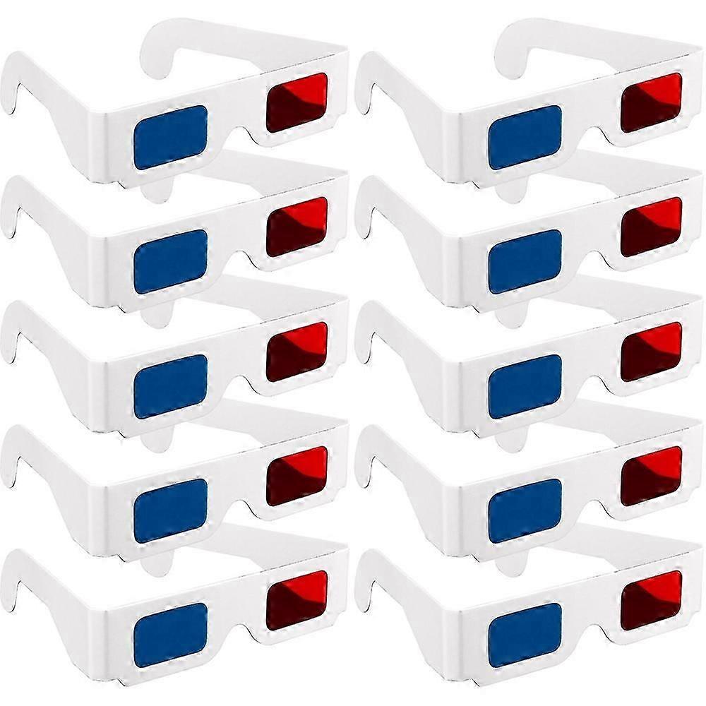 10-pack 3D red and blue lens glasses