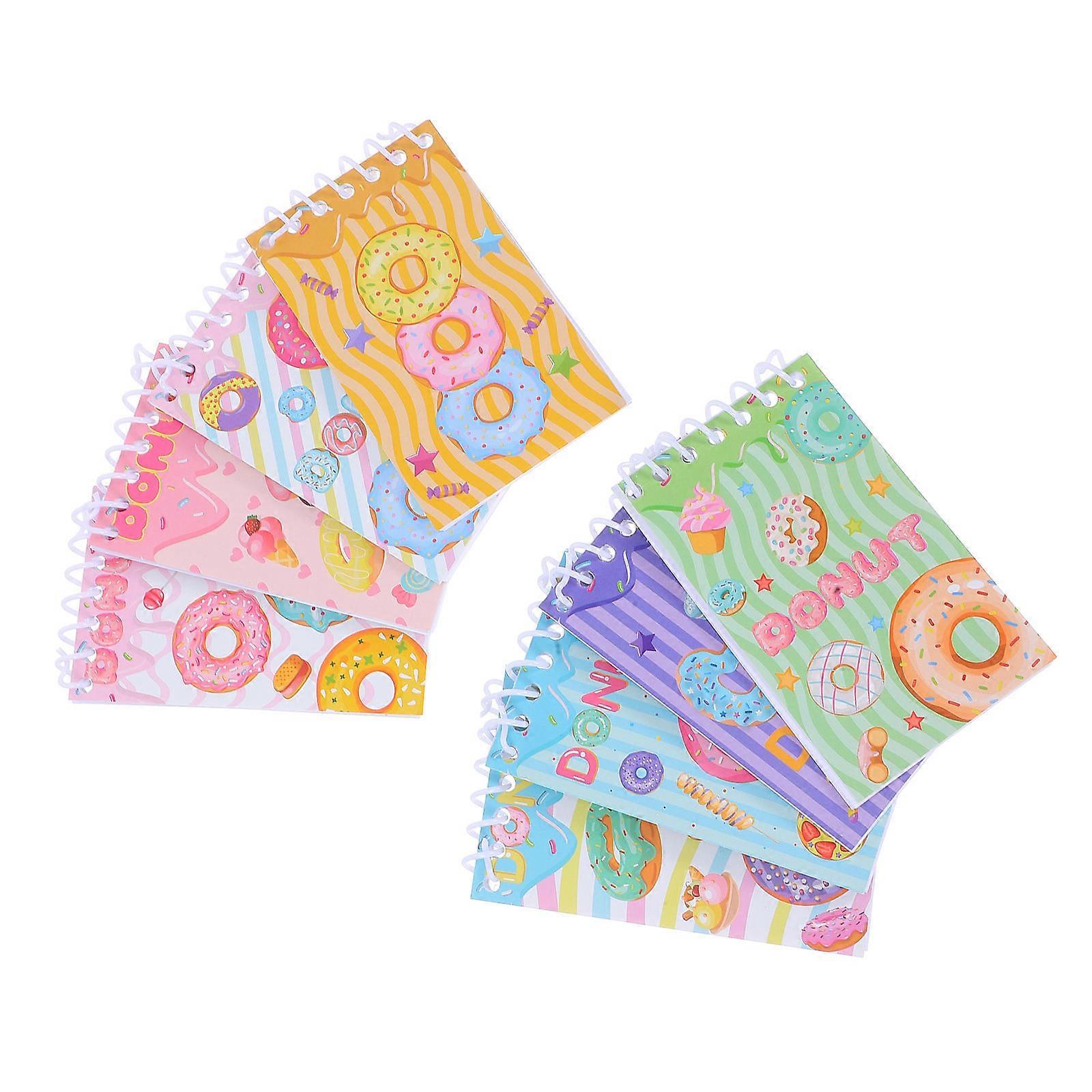 Sweet Donut Spiral Notebook for Students Featuring 8Pcs Spiral Notebooks